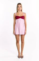 Morgan Pink Contrast Party Mini Dress