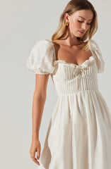Lunaria Pleated Bustier Midi Dress