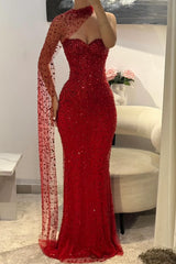 Rhinestone Waist-Tied Tube Top Hip-Wrap Dress