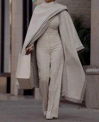 Elegant Knit Cardigan Cape