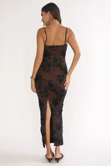 Kaela Cami Maxi Dress Embellished Chocolate