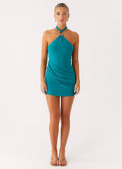 Henrietta Mini Dress - Turquoise