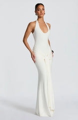 Sexy Halter Ruched Tie Bodycon Mermaid Dress